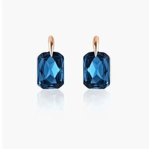 2/$40 Ladies Blue Rectangular Earrings